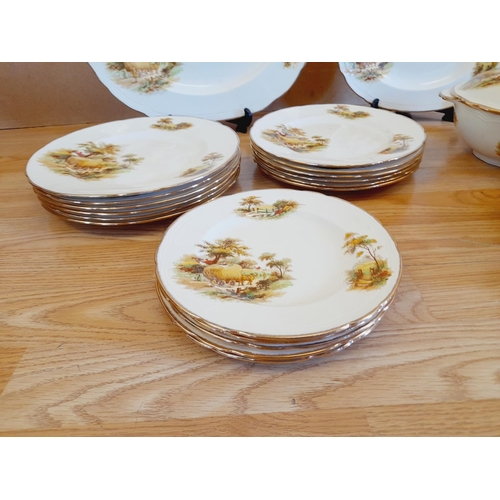 48 - Alfred Meakin 'Hay Ride' Pattern Part Dinner Service to include Lidded Tureens (2), Meat Platter, Di... 