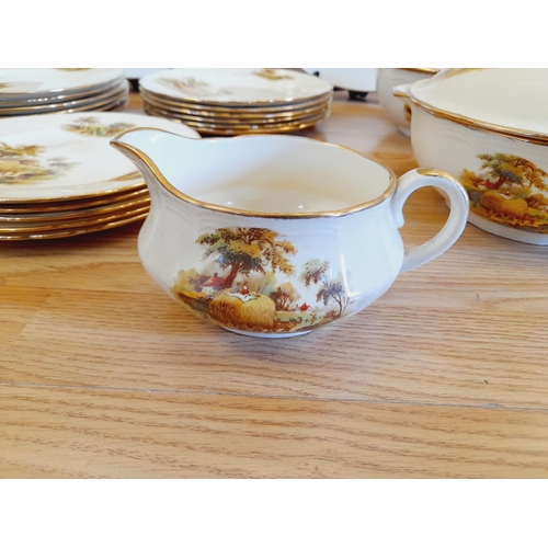 48 - Alfred Meakin 'Hay Ride' Pattern Part Dinner Service to include Lidded Tureens (2), Meat Platter, Di... 