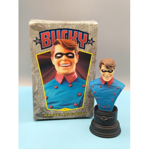 54 - Boxed Marvel Randy Bowen Design 'Bucky' Mini Bust 2002. Limited Edition 160/5,000.