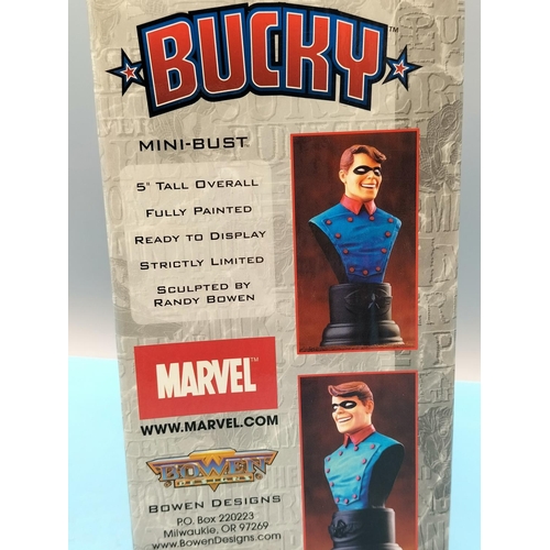 54 - Boxed Marvel Randy Bowen Design 'Bucky' Mini Bust 2002. Limited Edition 160/5,000.