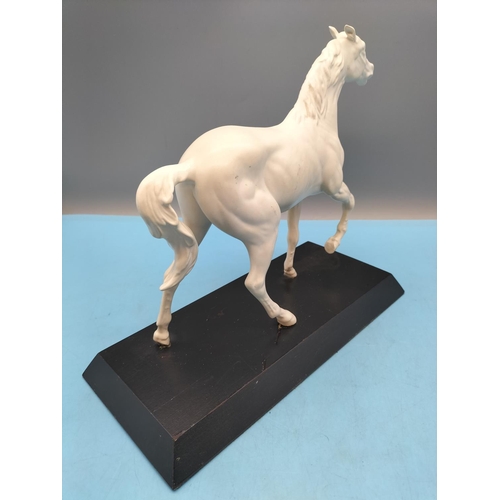 699 - Royal Doulton 'Spirit of Fire' Horse Figure on Plinth. 24cm High, 27cm x 12cm.