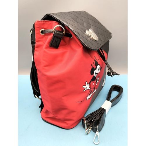 78 - New Bradford Exchange 'Micky & Minnie Mouse' Backpack Bag. 32cm x 32cm.