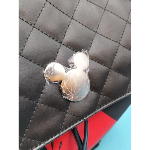 78 - New Bradford Exchange 'Micky & Minnie Mouse' Backpack Bag. 32cm x 32cm.