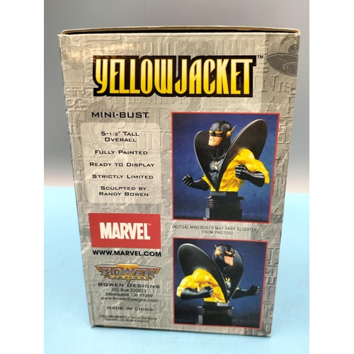 79 - Boxed Marvel Randy Bowen Design 'Yellow Jacket' Mini Bust. Limited Edition 470/2,000.