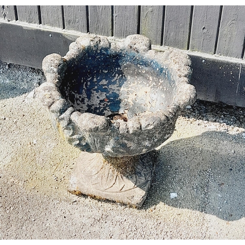 82 - Weathered Concrete Urn Planter. 41cm High, 48cm Diameter. Collection Only.