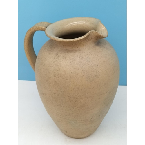 84 - Hillstonia Pottery Vase, Handled Jug and a Moira Pottery Jug. Tallest 30cm.