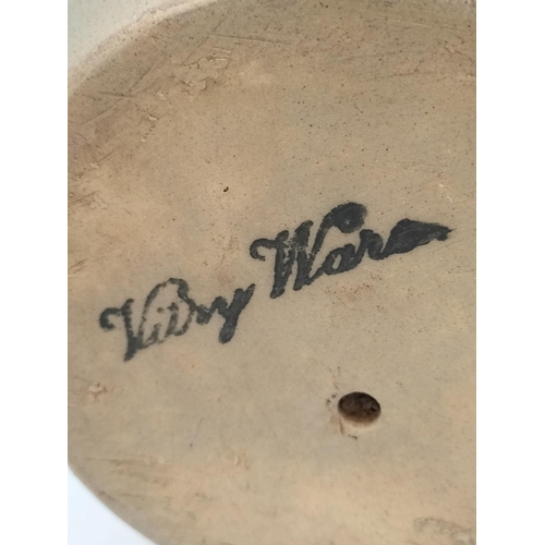 84 - Hillstonia Pottery Vase, Handled Jug and a Moira Pottery Jug. Tallest 30cm.