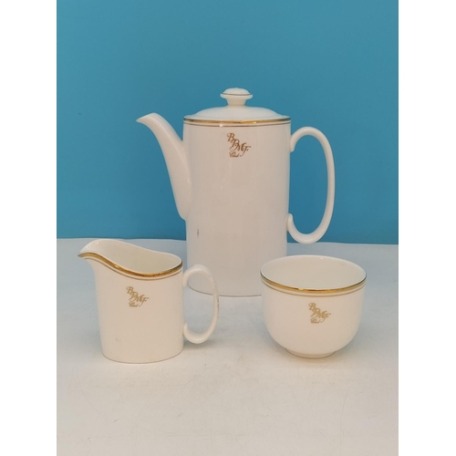 119 - Royal Doulton 21 Piece Coffee Set with the Logo 'BPMF Club' to include Demi Tasse Cups (6), Saucers ... 