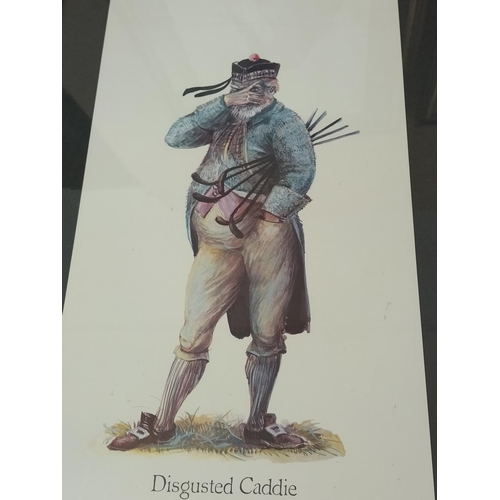 524 - Set of 6 Satirical Golfing Prints. 53cm x 35cm.
