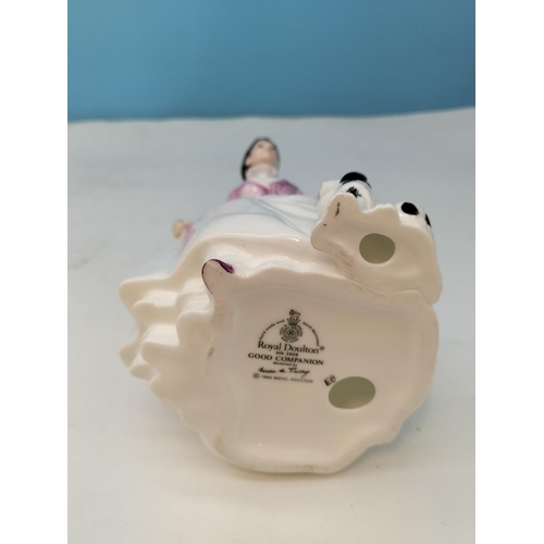 401 - Royal Doulton 22cm Lady Figure 'Good Companion' HN 3608.