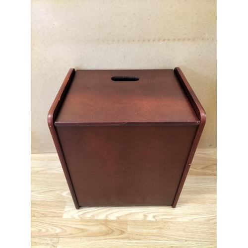 403 - Wooden Storage Box/Seat. 43cm High, 37cm x 29cm.