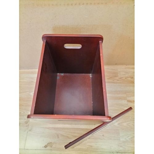 403 - Wooden Storage Box/Seat. 43cm High, 37cm x 29cm.