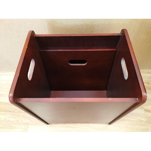 403 - Wooden Storage Box/Seat. 43cm High, 37cm x 29cm.