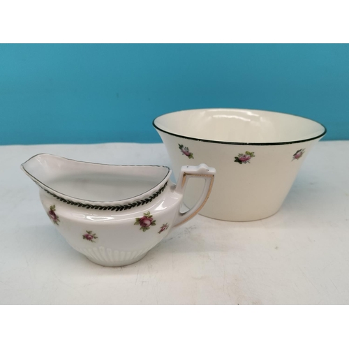 528 - Foley Art Pottery/Peacock Pottery 20 Piece Part Tea Set plus a Cream Jug in a Similar Pattern. Some ... 