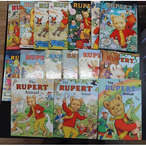 Collection of 16 Rupert Annuals 1980, 1981, 1982 x 2, 1985 - 1993, 1998 ...