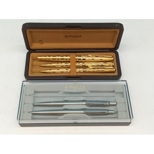 Vintage Parker 61 Cumulus Fountain Pen & Propelling Pencil Set Boxed ...