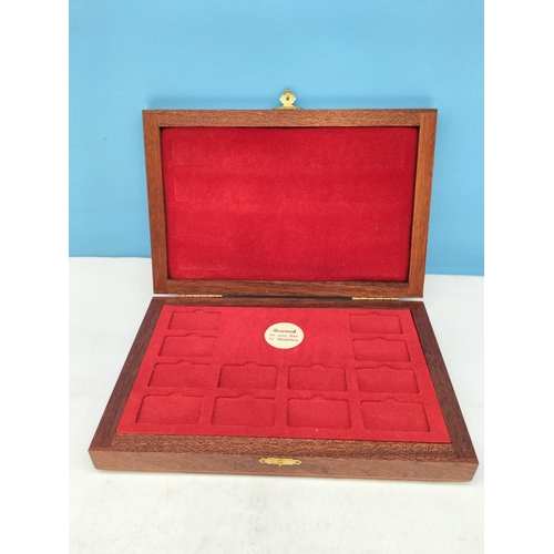 Empty Coin Collectors Boxes (3). Largest 33cm x 25cm.