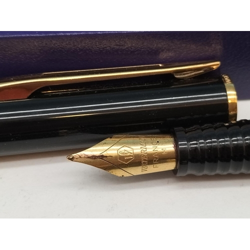 Boxed Waterman Fountain Pen and Rollerball Pen Set.