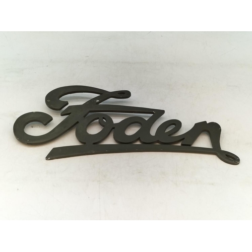 33 - Cast Metal 'Foden' Front Grille Badge. 32cm Long.
