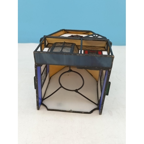 103 - Tiffany Style 'General Store' Lamp Shade. 18cm High, 12cm x 11cm.
