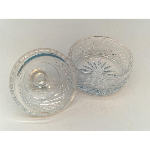 104 - Waterford Crystal Pitcher in the 'Maeve' Pattern plus a Glendore Pattern Candy Dish.