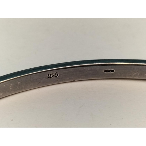 118 - Silver 925 and Mother of Pearl Bangle.