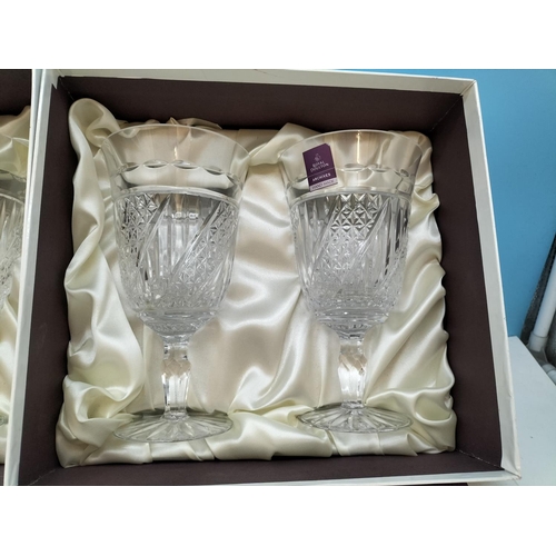 125 - 2 x Boxed Royal Doulton Webb Corbett Archives Set 0f 2 Wine Glasses.