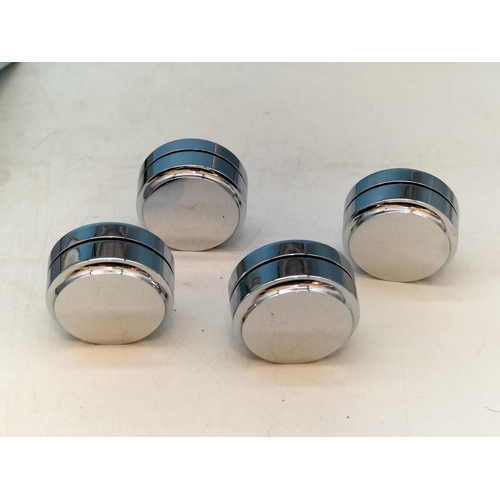 132 - Boxed Wedgwood Set of 4 Black Jasper Place Card Holders with Portland Jug Design.