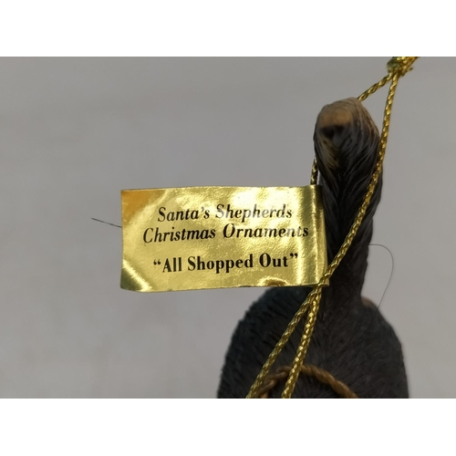 145 - Danby Mint 'German Shepherd' Christmas Tree Ornaments (5). One A/F to Tail.