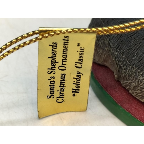 145 - Danby Mint 'German Shepherd' Christmas Tree Ornaments (5). One A/F to Tail.