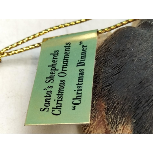 145 - Danby Mint 'German Shepherd' Christmas Tree Ornaments (5). One A/F to Tail.