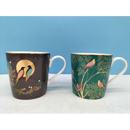 157 - Boxed Sara Miller for Portmeirion Set of 4 Mugs.