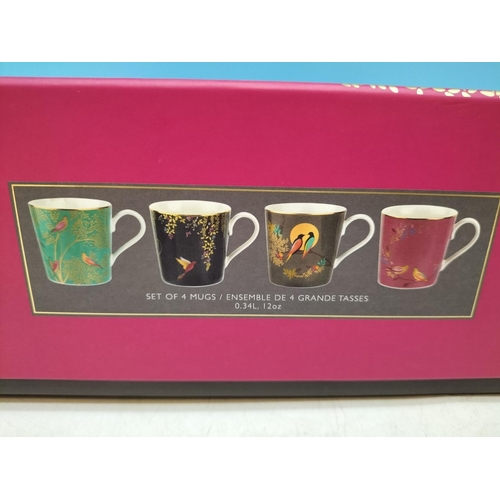 157 - Boxed Sara Miller for Portmeirion Set of 4 Mugs.