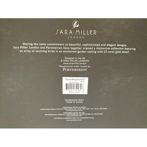 157 - Boxed Sara Miller for Portmeirion Set of 4 Mugs.