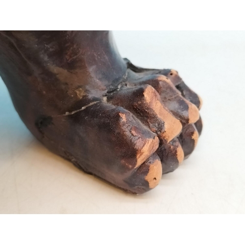 61 - Large Pair of Resin Foo Dogs. 29cm High, 27cm x 17cm. Damage to One Foot.