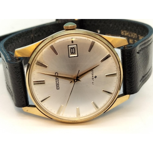 78 - Vintage Seiko 17 Jewels Automatic Gent's Watch W/O, Model 6602-1990 in Original Case