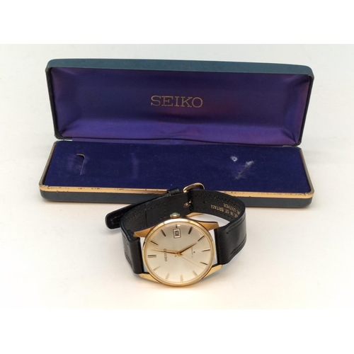 78 - Vintage Seiko 17 Jewels Automatic Gent's Watch W/O, Model 6602-1990 in Original Case