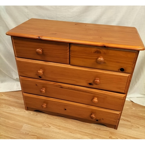 121 - Pine Dressing Table with Side Drawer Over Cupboard and Removeable Three Drawer Top Section plus a Se... 