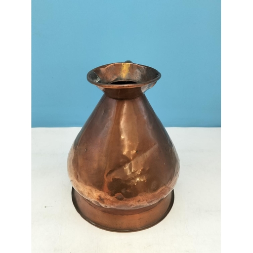 115 - Victorian Copper 1 Gallon Haystack Jug. 27cm Tall.