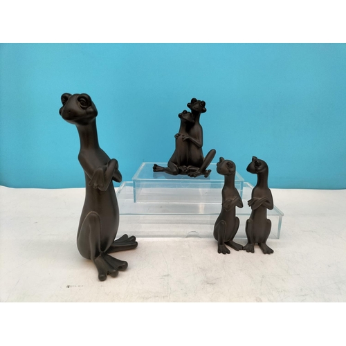 127 - Collection of Frog Money Boxes and Figures to include Ceramic and Resin Sets. Tallest 20cm.