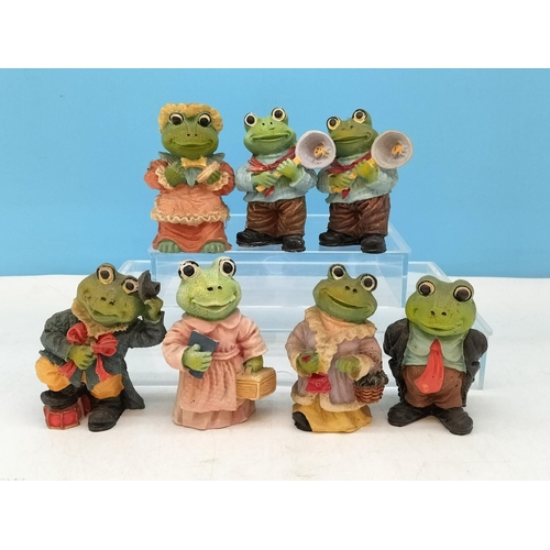127 - Collection of Frog Money Boxes and Figures to include Ceramic and Resin Sets. Tallest 20cm.