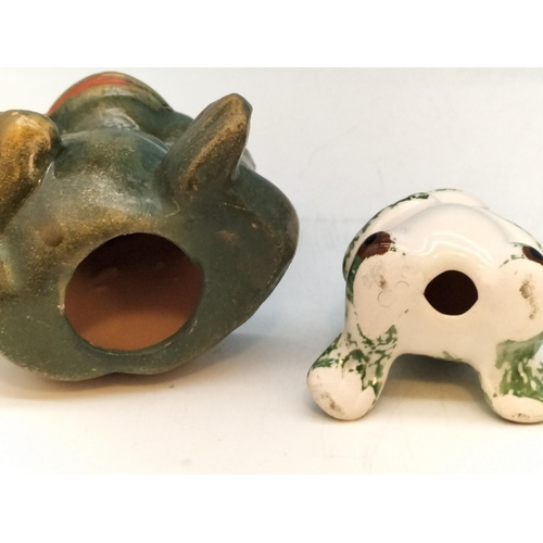 135 - Collection of Frog Figures to include Pilot, Fireman, and Dentist plus Squat Frogs to include Cowboy... 