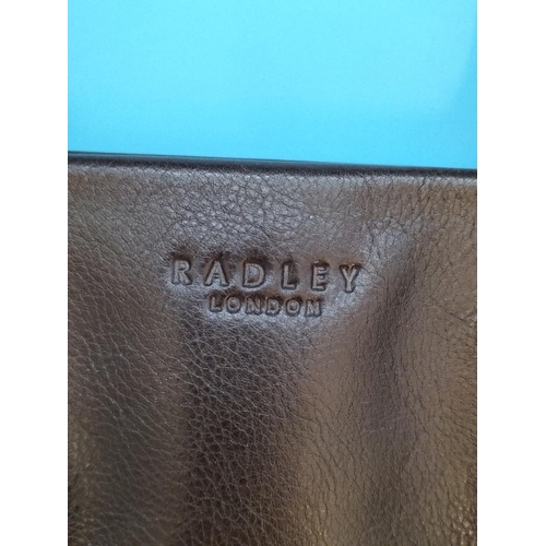 140 - Brown Leather Radley Handbag. 25cm High, 30cm x 11cm.