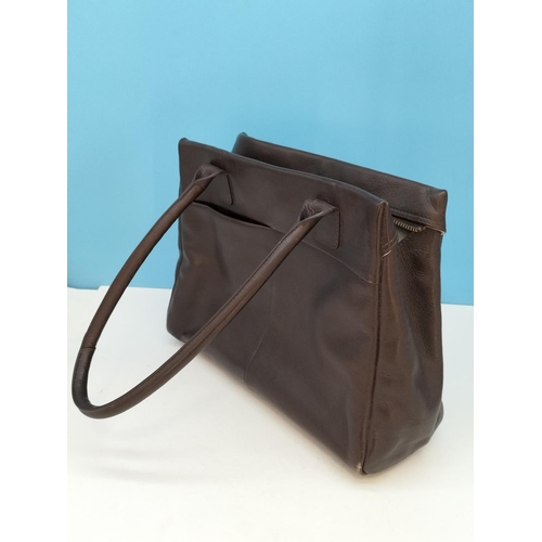 140 - Brown Leather Radley Handbag. 25cm High, 30cm x 11cm.