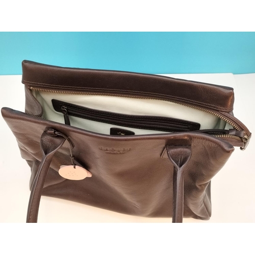 140 - Brown Leather Radley Handbag. 25cm High, 30cm x 11cm.