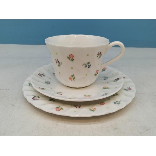 62 - Wedgwood China 22 Piece Part Tea Set in the 'Cascade' Pattern to include Teapot, Milk Jug, Sugar Bow... 