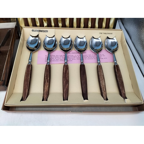 63 - Collection of 6 x Cased Cutlery Sets to include John Turton Set of Knives.