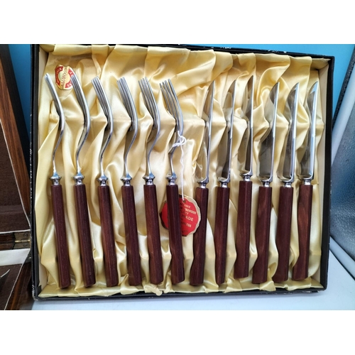 63 - Collection of 6 x Cased Cutlery Sets to include John Turton Set of Knives.
