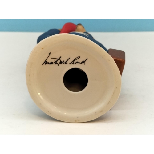 66 - Unglazed Prototype Wade Limited Edition 16.5cm High 'Paddington Trail Bear' in Traditional Outfit, S... 