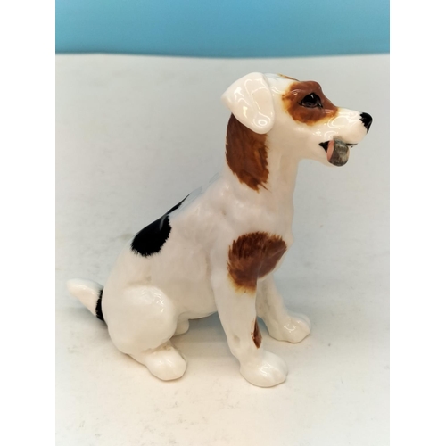 113 - Royal Doulton Jack Russell Figures (3) to include HN1159, HN 1158 (Slight Nibble to Saucer Rim) and ... 